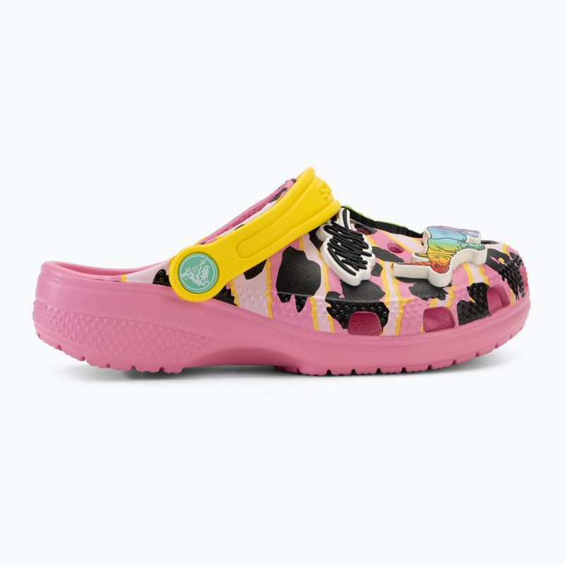 Papuci pentru copii  Crocs Ron English Party Animals Classic Clog Kids pink lemonade/multi 3