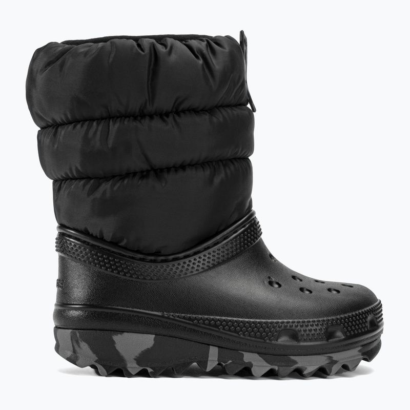 Cizme de zăpadă pentru copii Crocs Classic Neo Puff negru 2