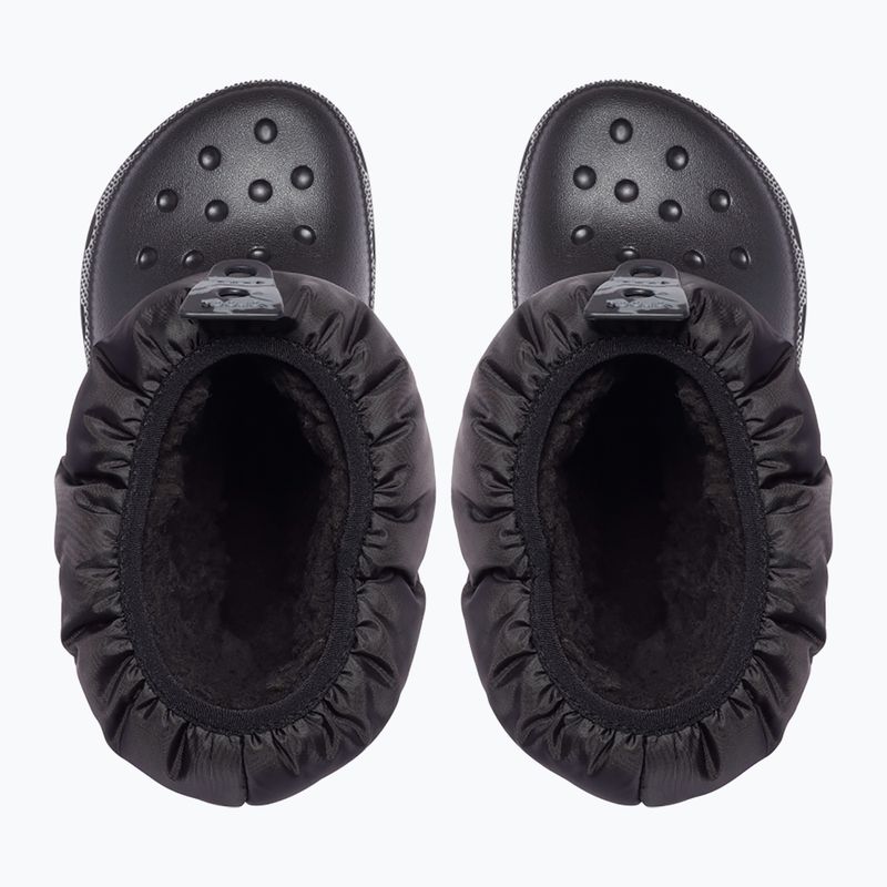 Cizme de zăpadă pentru copii Crocs Classic Neo Puff negru 11