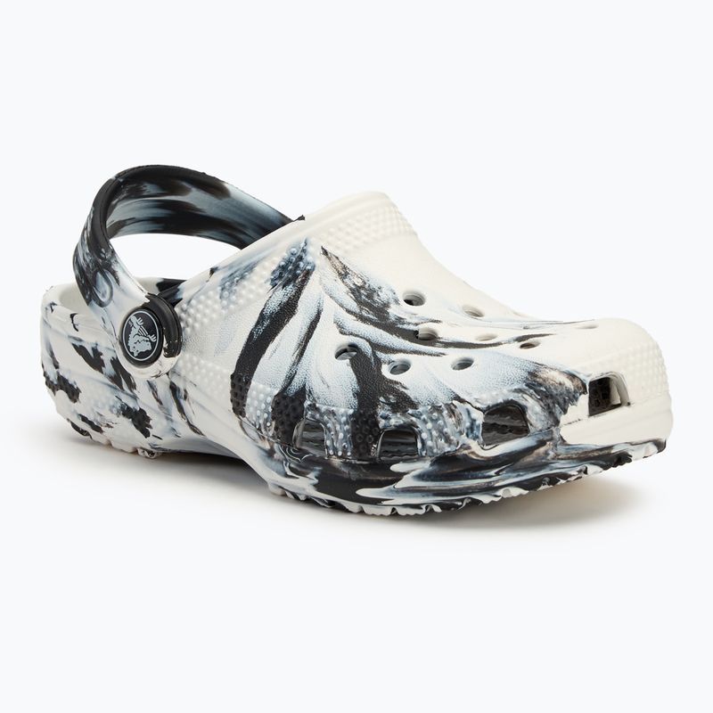 Papuci pentru copii Crocs Classic Marbled Clog Kids black/white 2