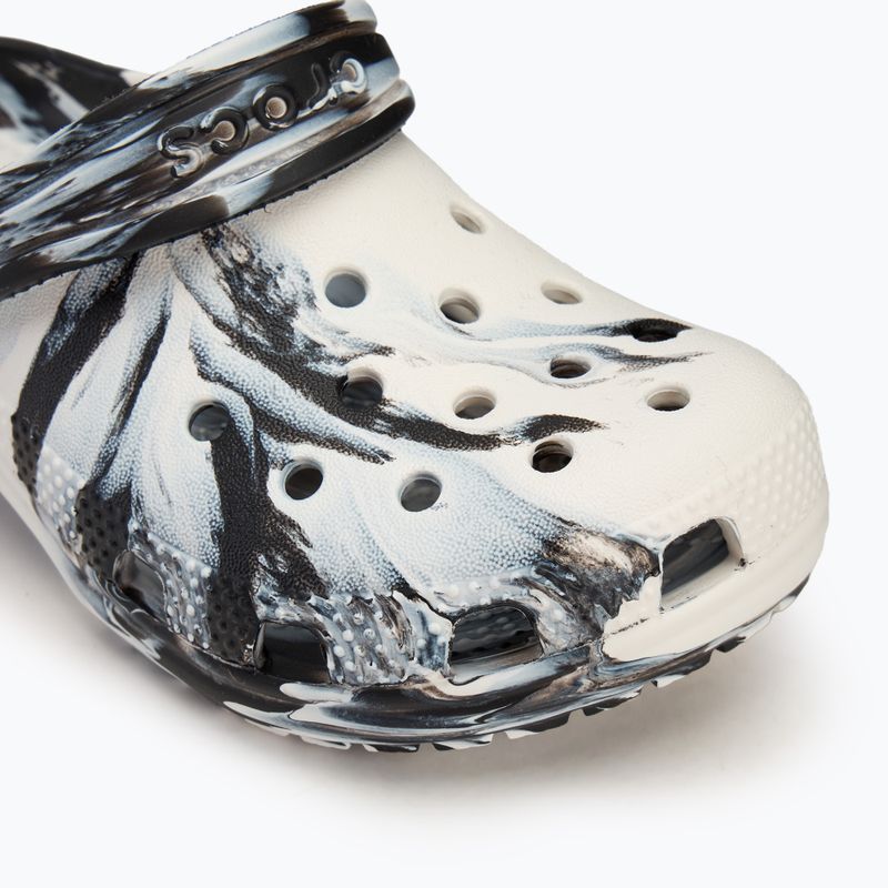 Papuci pentru copii Crocs Classic Marbled Clog Kids black/white 8