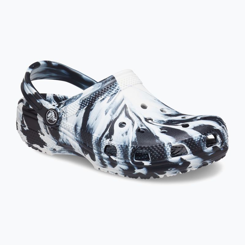 Papuci pentru copii Crocs Classic Marbled Clog Kids black/white 9