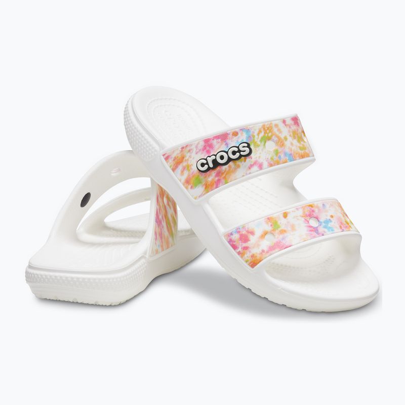 Sandale Crocs Classic Crocs Tie-Dye Graphic Sandale albe 207283-928 flip-flops 13
