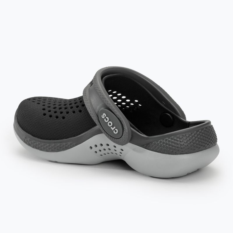 Șlapi pentru copii Crocs LiteRide 360 negru/gri argintiu pentru copii 4