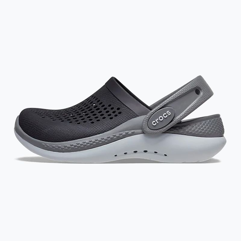 Șlapi pentru copii Crocs LiteRide 360 negru/gri argintiu pentru copii 11