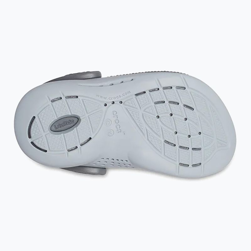 Șlapi pentru copii Crocs LiteRide 360 negru/gri argintiu pentru copii 13