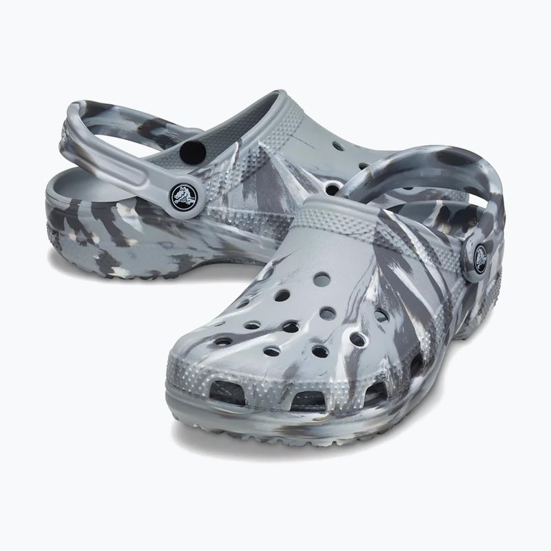 Papuci Crocs Classic Marbled Clog light grey/multi 3