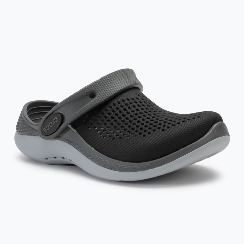 Papuci pentru copii Crocs LiteRide 360 Clog Kids black/slate grey