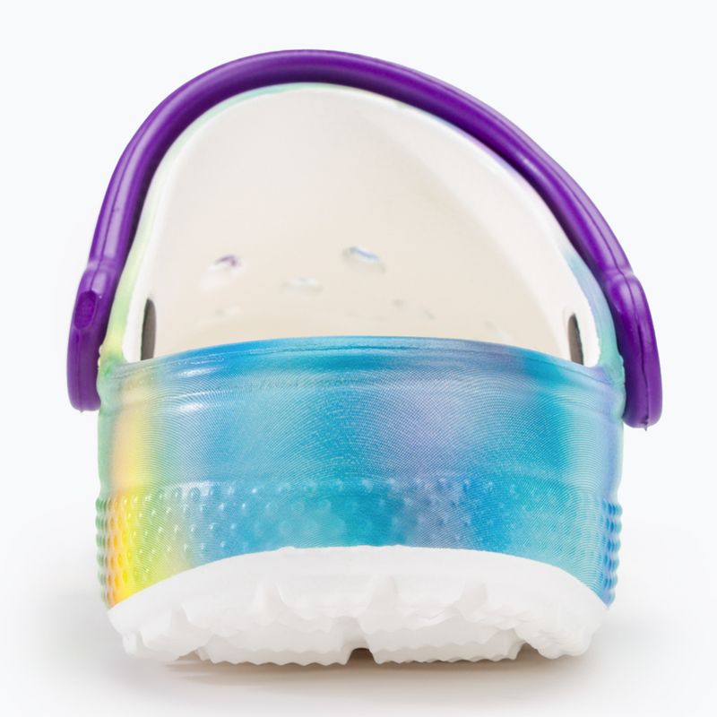 Șlapi pentru copii Crocs Classic Solarized Clog alb/multi pentru copii 7