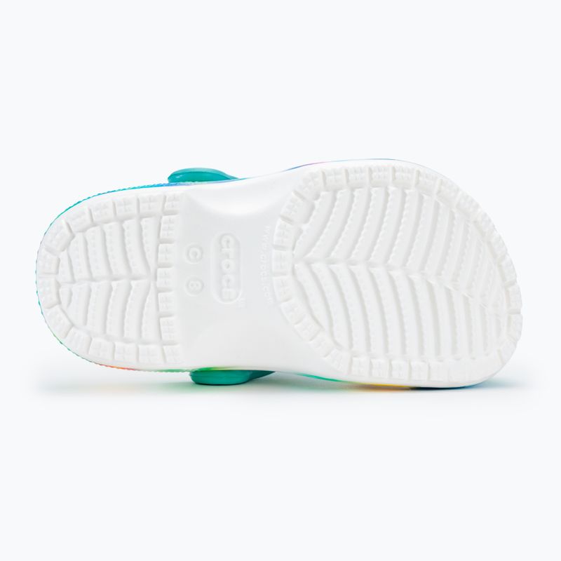 Șlapi pentru copii Crocs Classic Solarized Clog alb/multi pentru copii 5