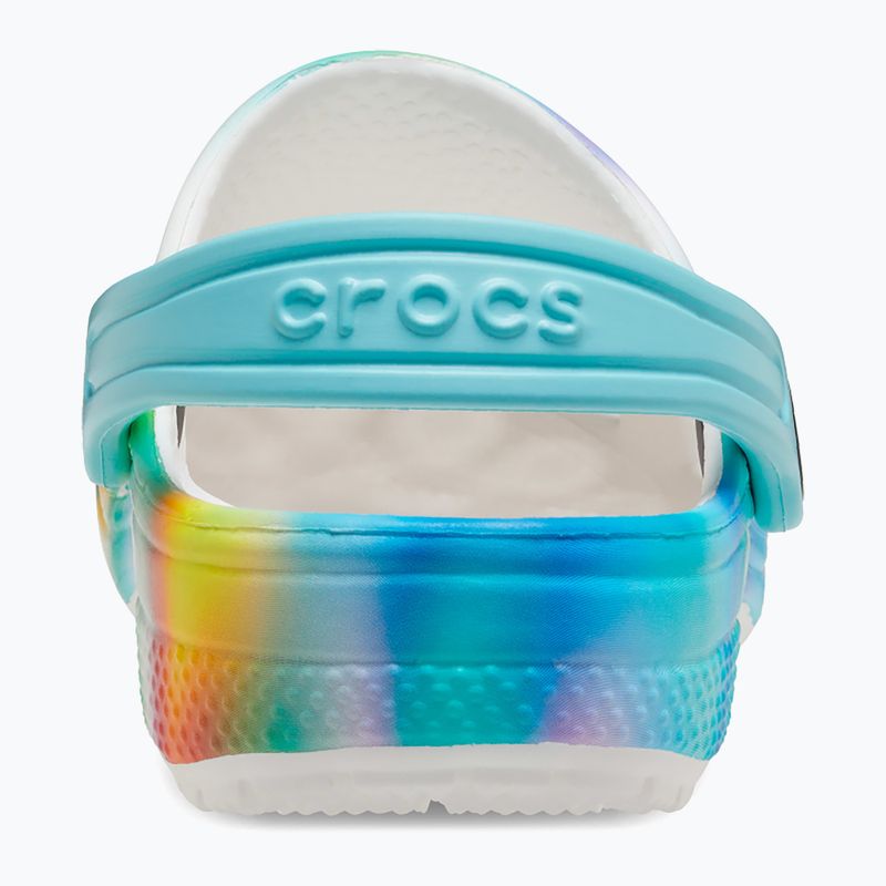 Șlapi pentru copii Crocs Classic Solarized Clog alb/multi pentru copii 11