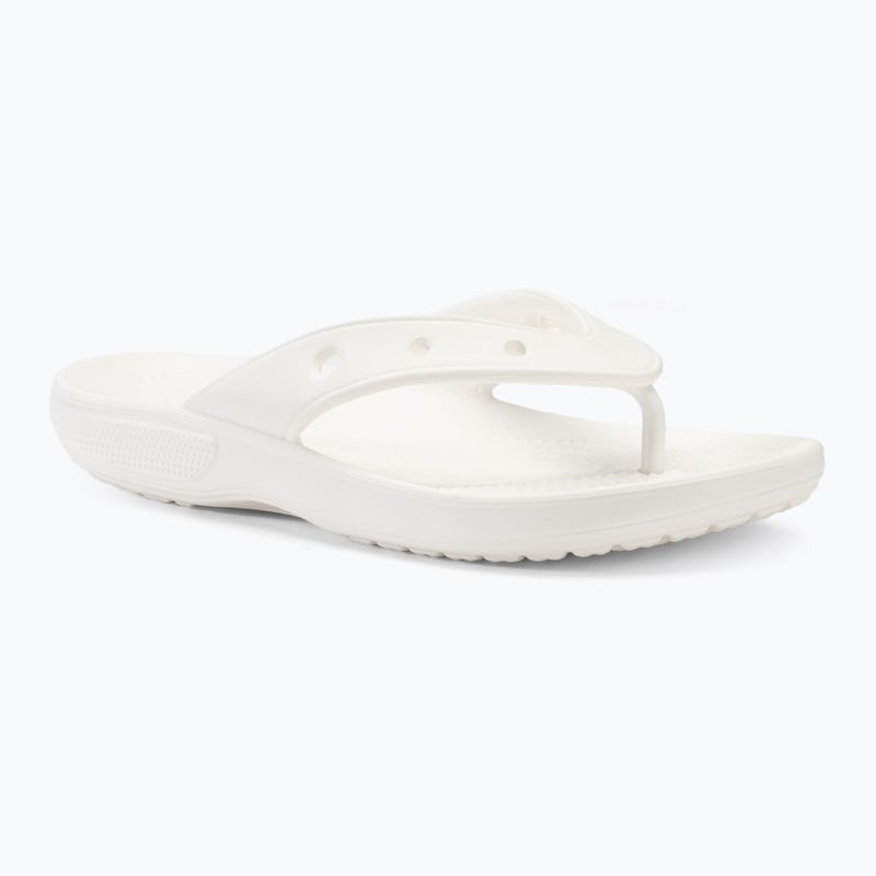 Șlapi Crocs Classic Flip pentru bărbați, de culoare albă