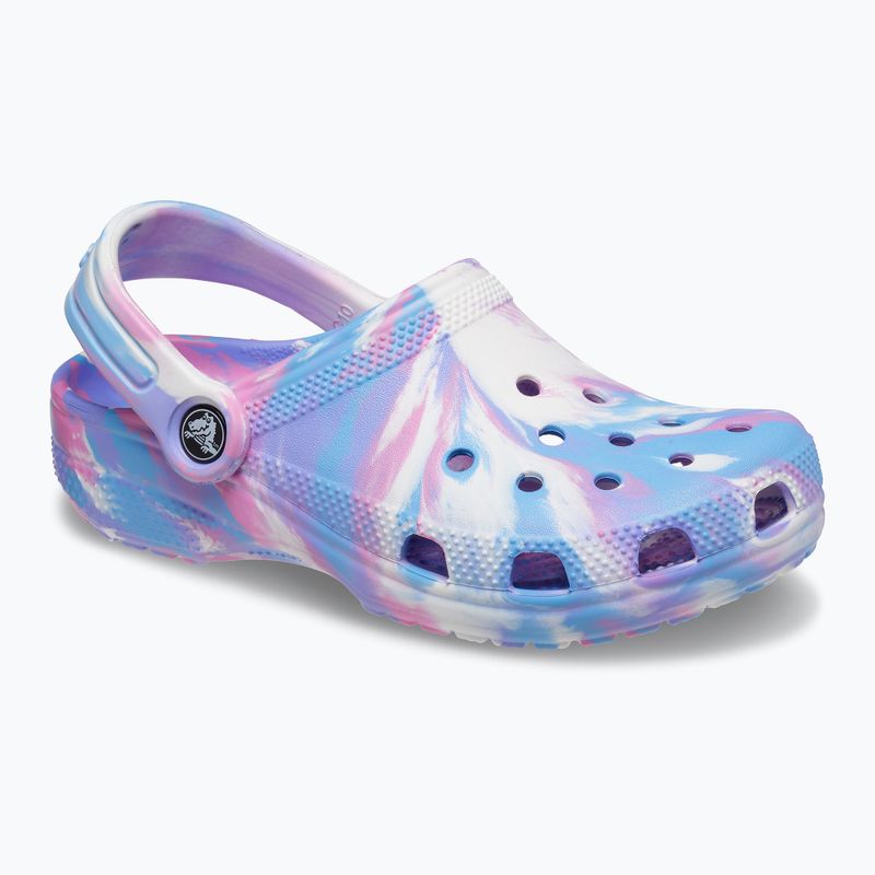 Șlapi pentru copii Crocs Classic Marbled Clog K pentru copii, culoare 207464-102 11