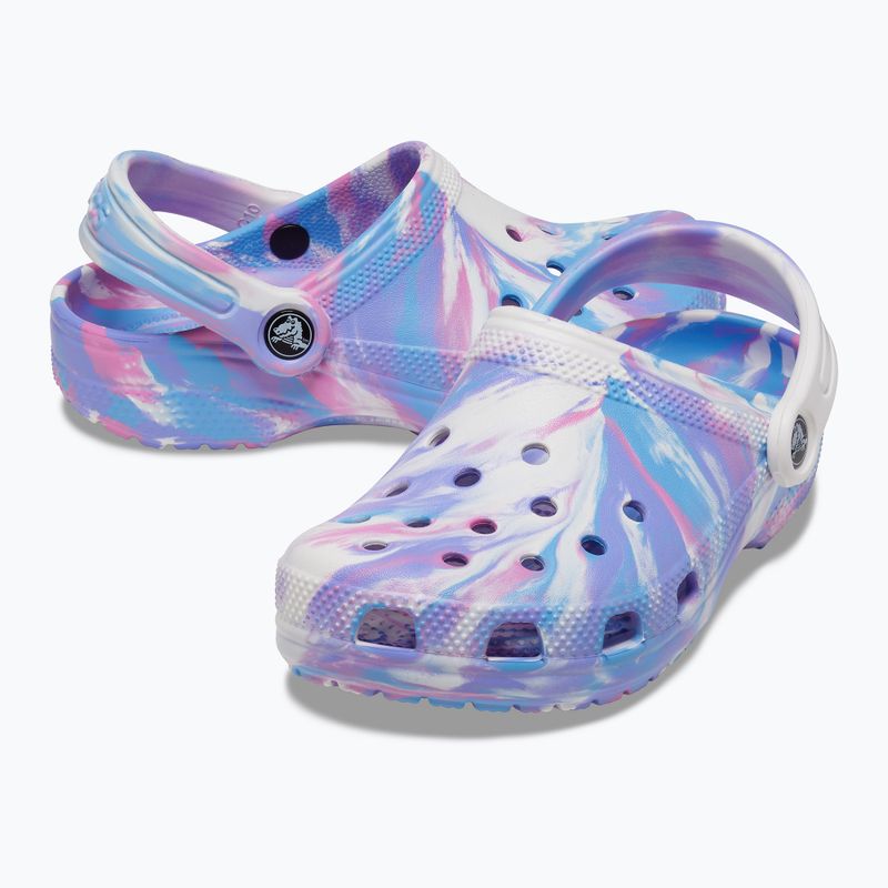 Șlapi pentru copii Crocs Classic Marbled Clog K pentru copii, culoare 207464-102 16