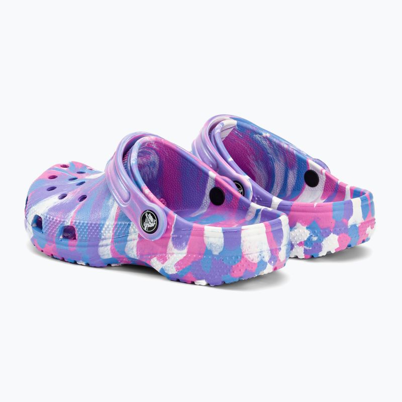 Șlapi pentru copii Crocs Classic Marbled Clog K pentru copii, culoare 207464-102 4