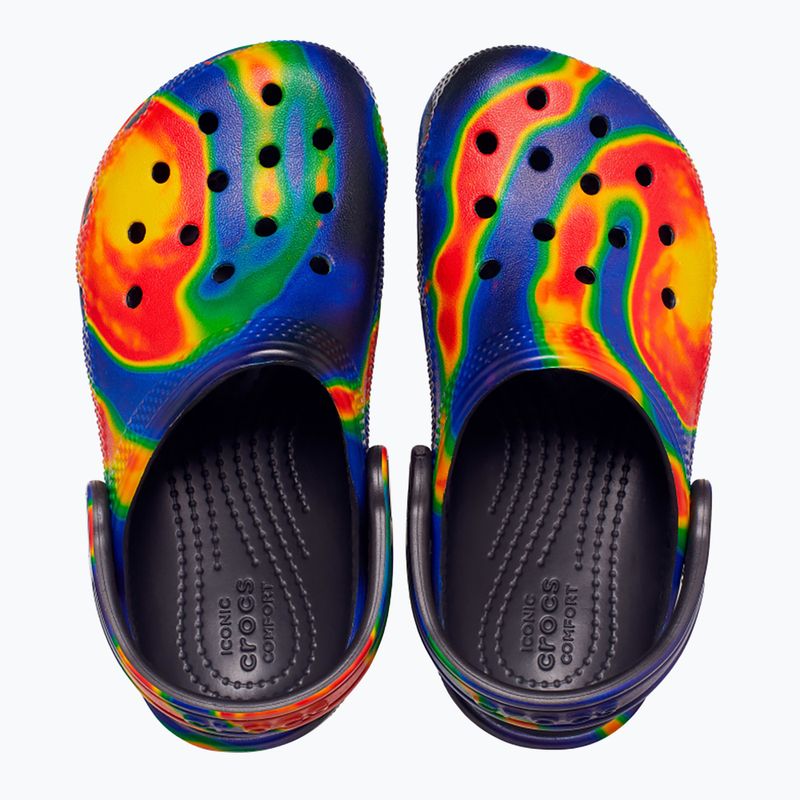 Șlapi pentru copii Crocs Classic Solarized Clog negru/marin pentru copii