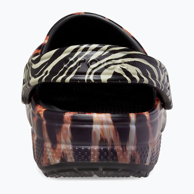 Șlapi Crocs Classic Animal Remix negri/multi animale 11