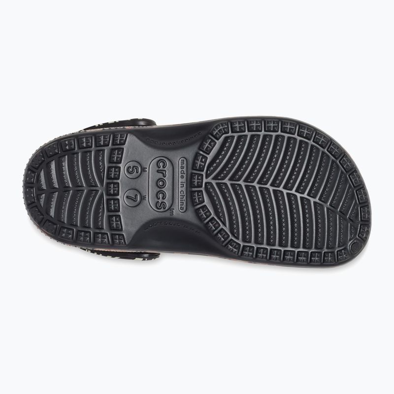 Șlapi Crocs Classic Animal Remix negri/multi animale 13