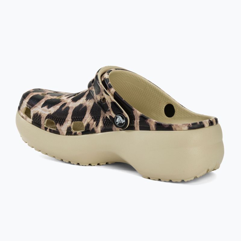 Șlapi de femei Crocs Classic Platform Animal Remix os/leopard pentru femei 4