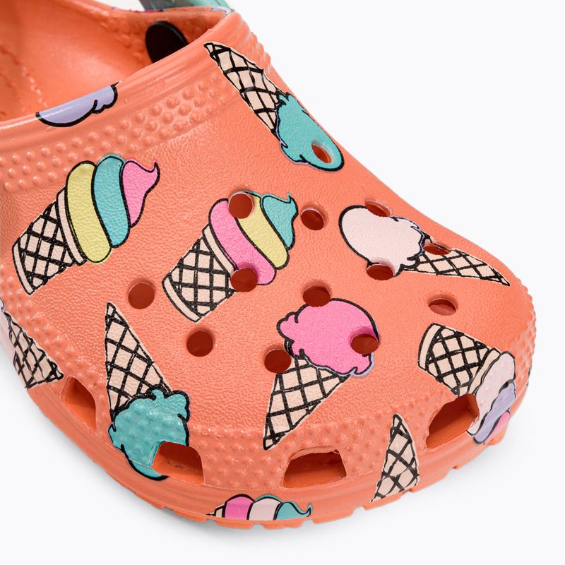Copii Crocs Classic Pool Party Clog T orange 207846-83E flip flop pentru copii 8
