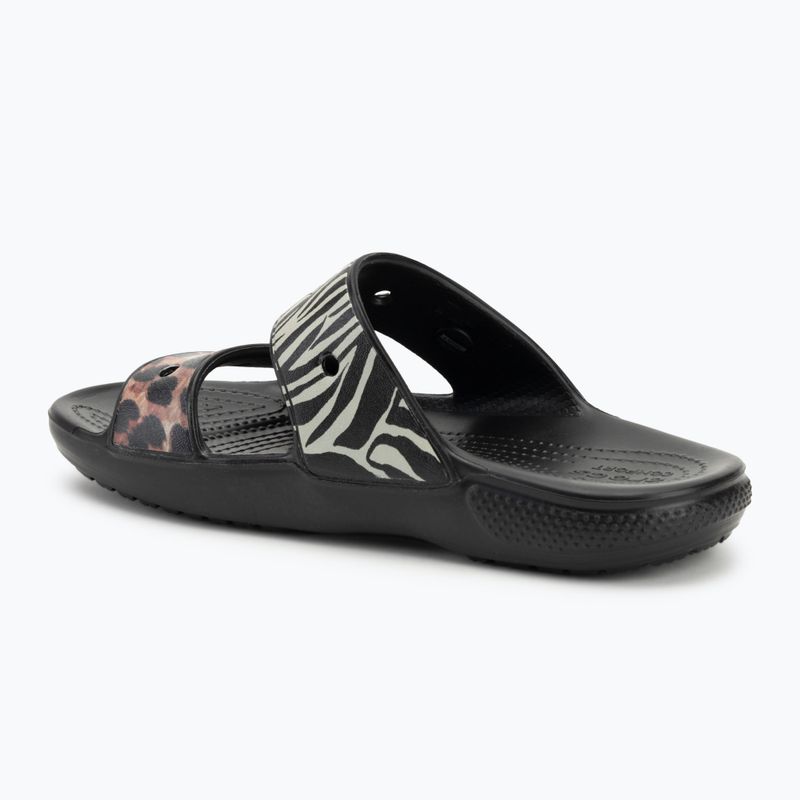 Papuci Crocs Classic Animal Remix Slide black/multi 3