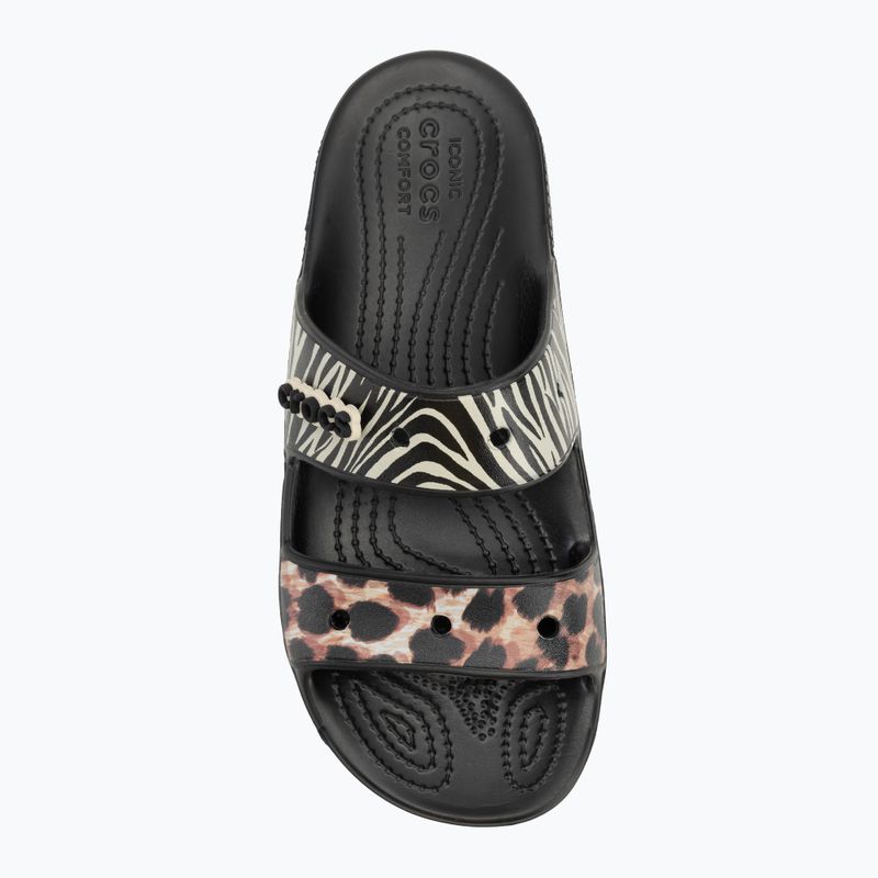 Papuci Crocs Classic Animal Remix Slide black/multi 5