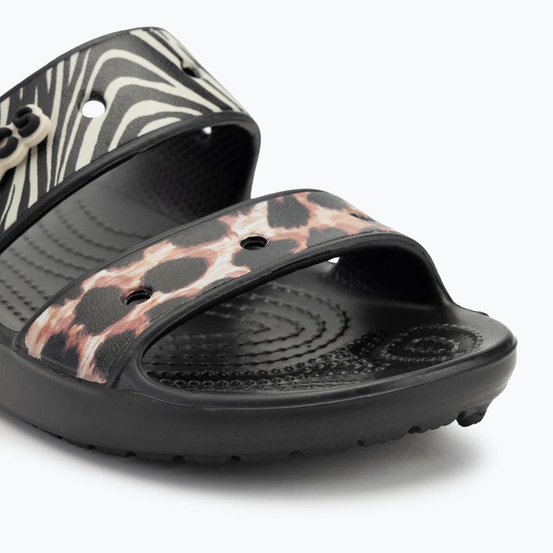 Papuci Crocs Classic Animal Remix Slide black/multi 7