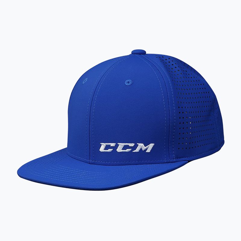 Șapcă pentru copii CCM Small Logo Flat Brim YTH royal