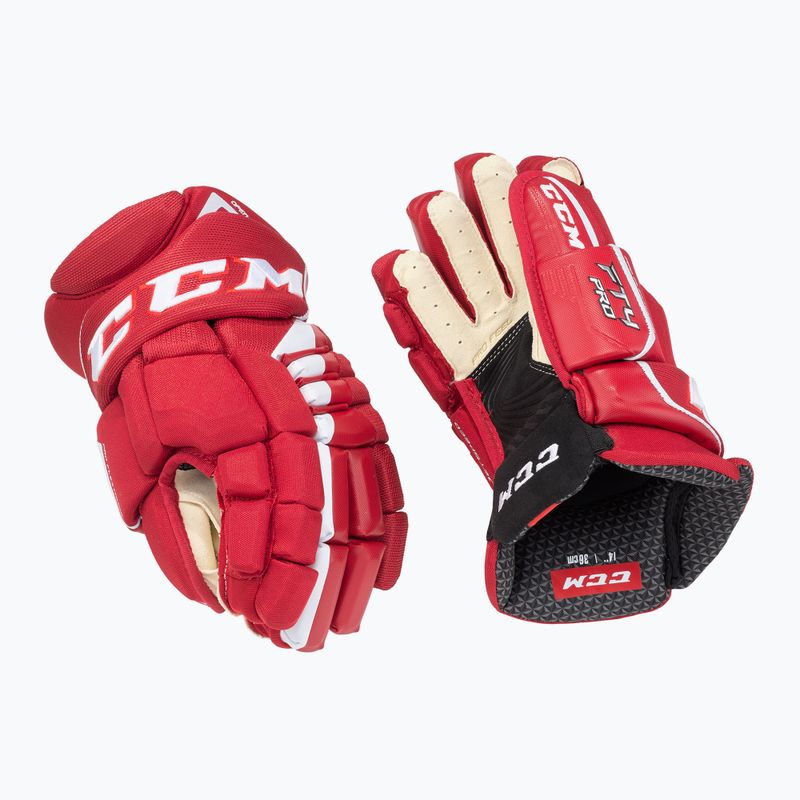 Mănuși de hochei CCM JetSpeed FT4 Pro SR red/white