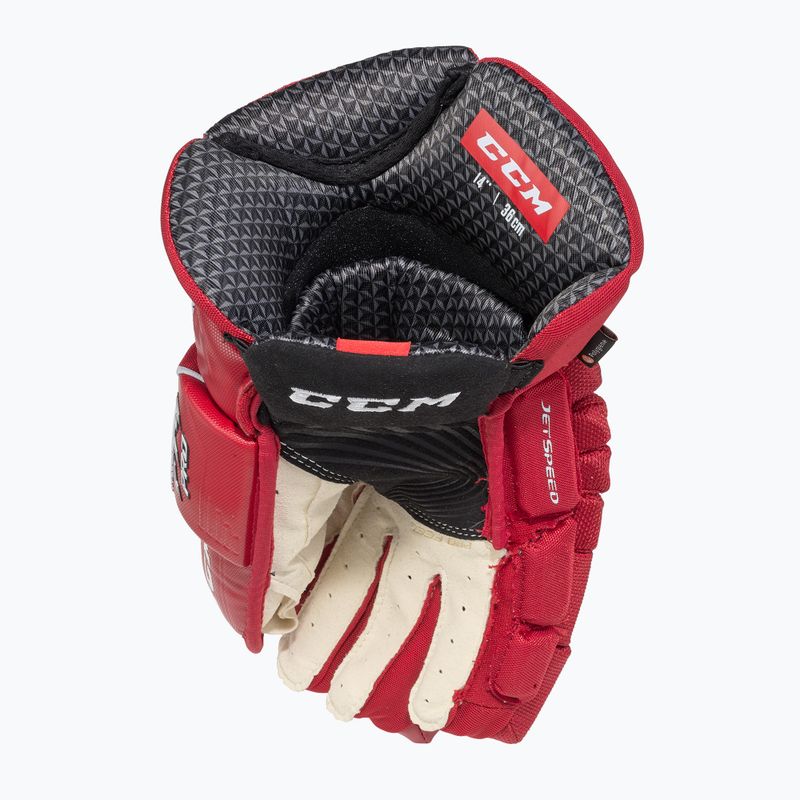 Mănuși de hochei CCM JetSpeed FT4 Pro SR red/white 4