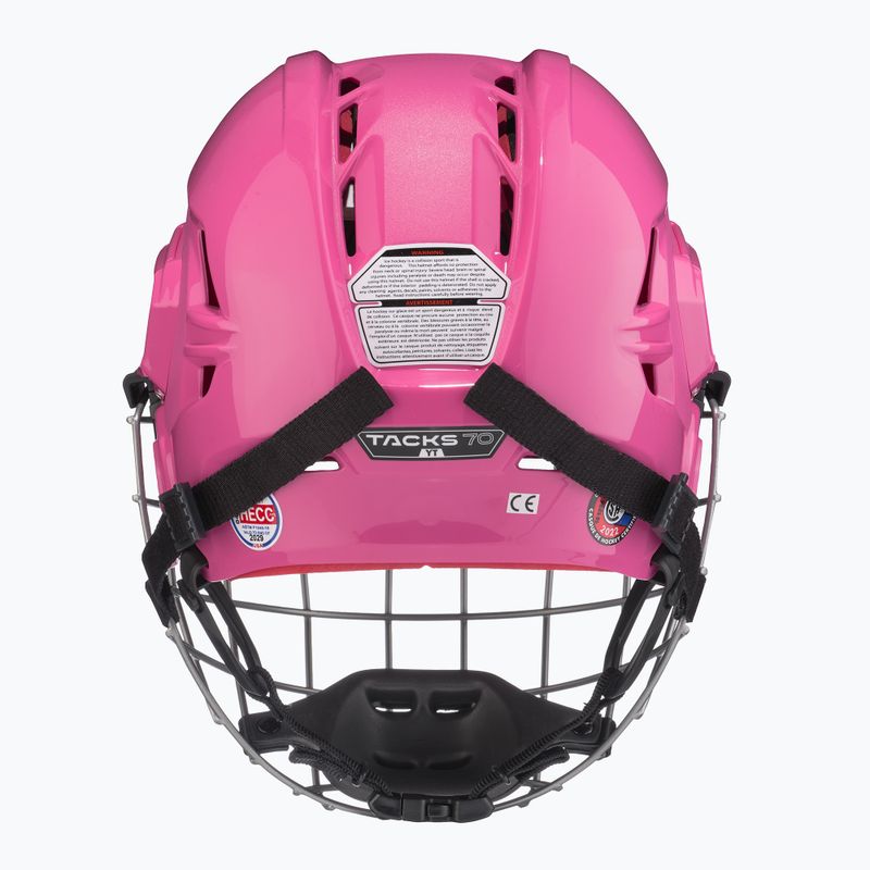 Cască de hochei pentru copii CCM Tacks 70 Combo JR pink 4