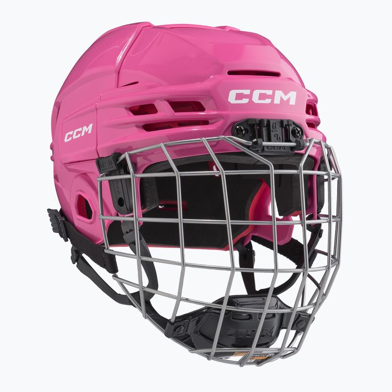 Cască de hochei pentru copii CCM Tacks 70 Combo pink