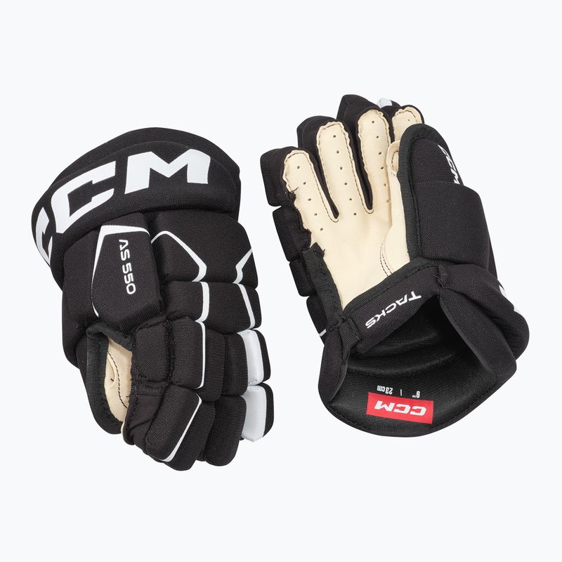 Mănuși de hochei pentru copii CCM Tacks AS-550 YTH black/white