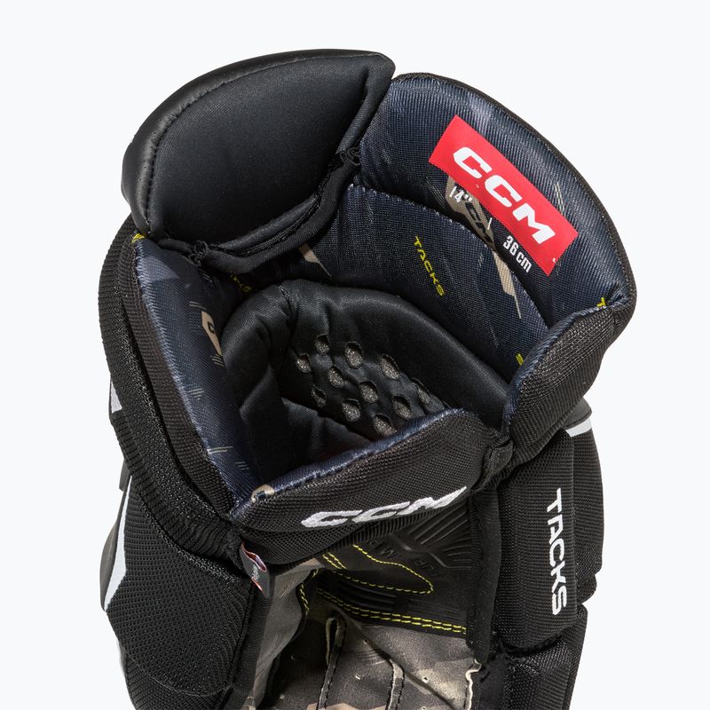 Mănuși de hochei pentru copii CCM Tacks AS-V Pro YTH black/white 4