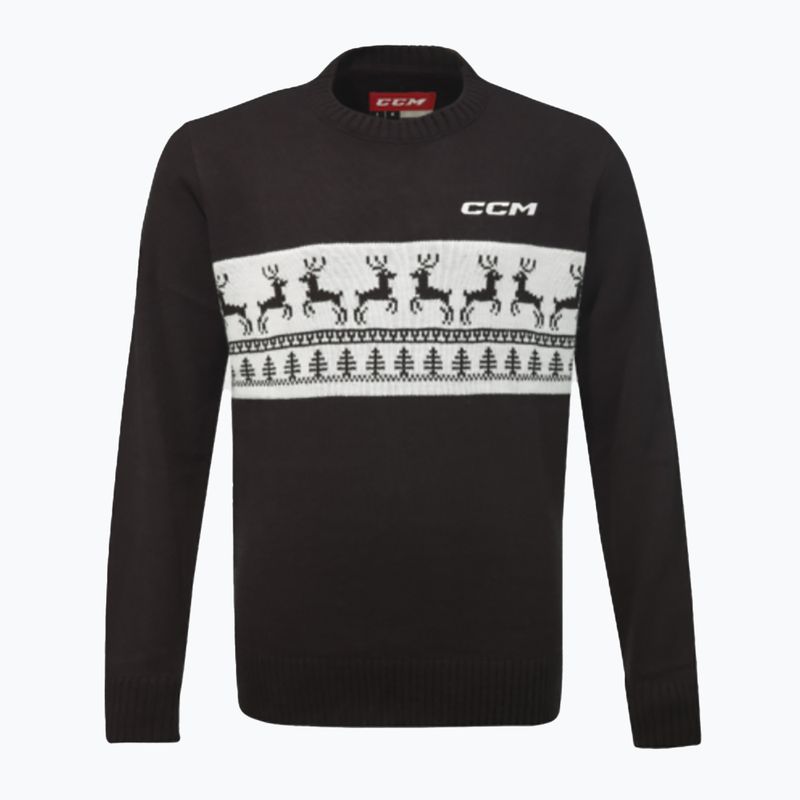 Pulover pentru bărbați CCM Ugly Christmas black/white