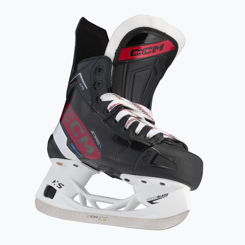 Patine de hochei pentru copii CCM JetSpeed FT670 JR black 2