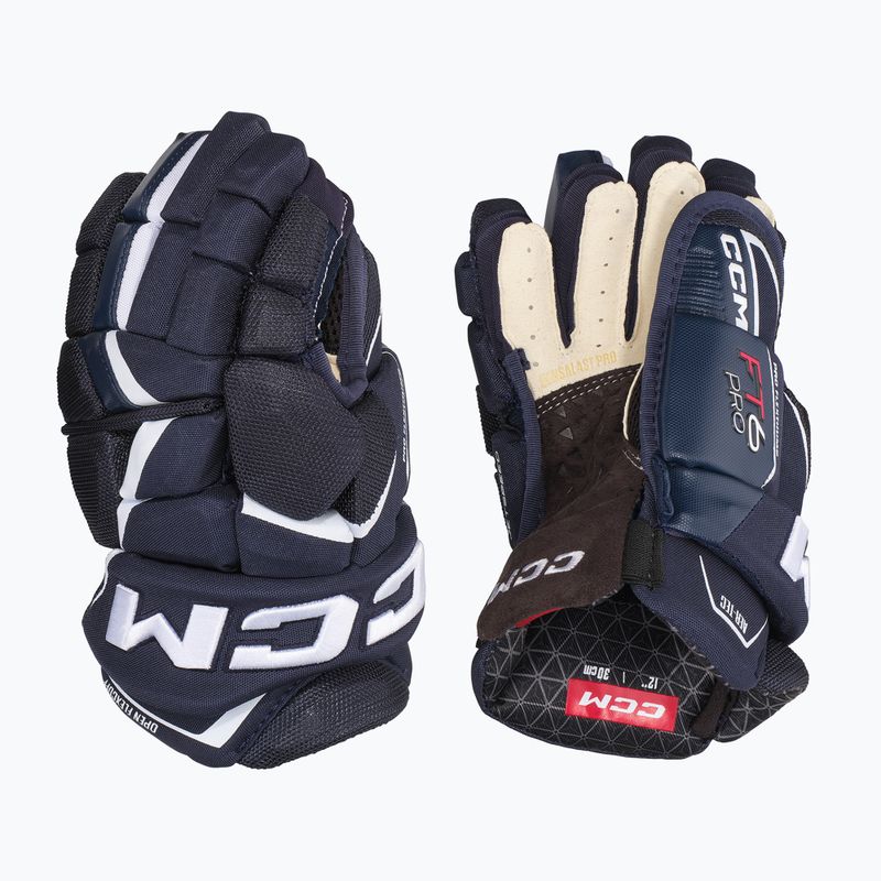 Mănuși de hochei CCM JetSpeed FT6 Pro SR navy/white