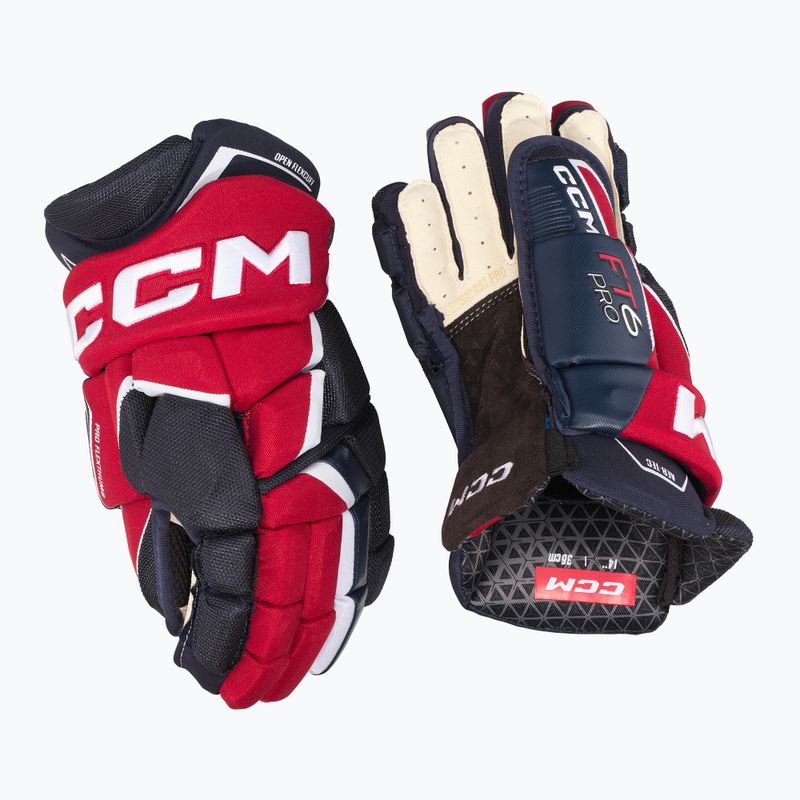 Mănuși de hochei CCM JetSpeed FT6 Pro SR navy/red/white