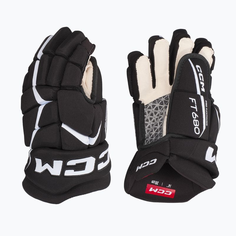 Mănuși de hochei CCM JetSpeed FT680 SR black/white