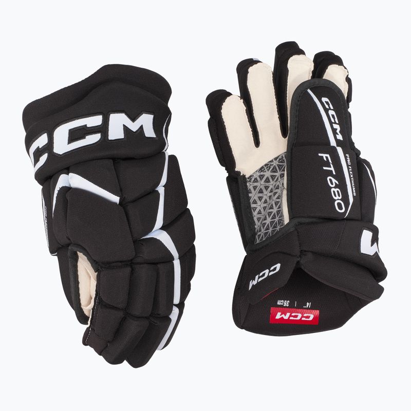 Mănuși de hochei CCM JetSpeed FT680 SR black/white