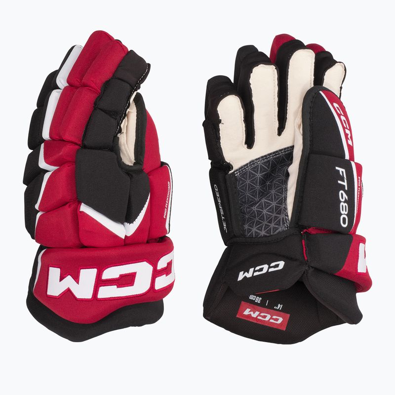 Mănuși de hochei CCM JetSpeed FT680 SR black/red/white