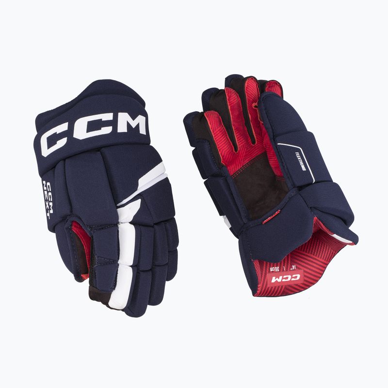 Mănuși de hochei pentru copii CCM Next JR navy/white 2