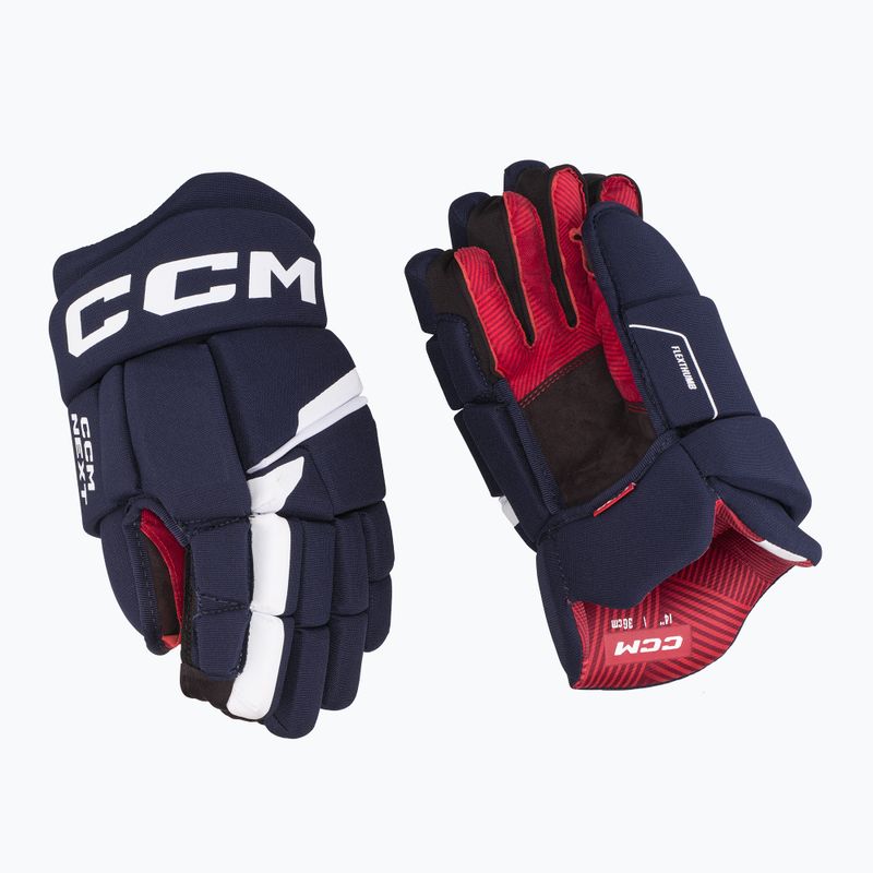Mănuși de hochei pentru copii CCM Next YTH navy/white