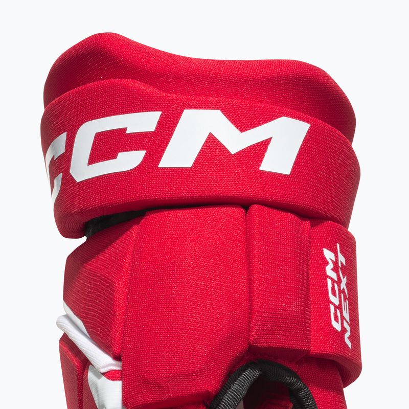Mănuși de hochei pentru copii CCM Next JR red/white 4