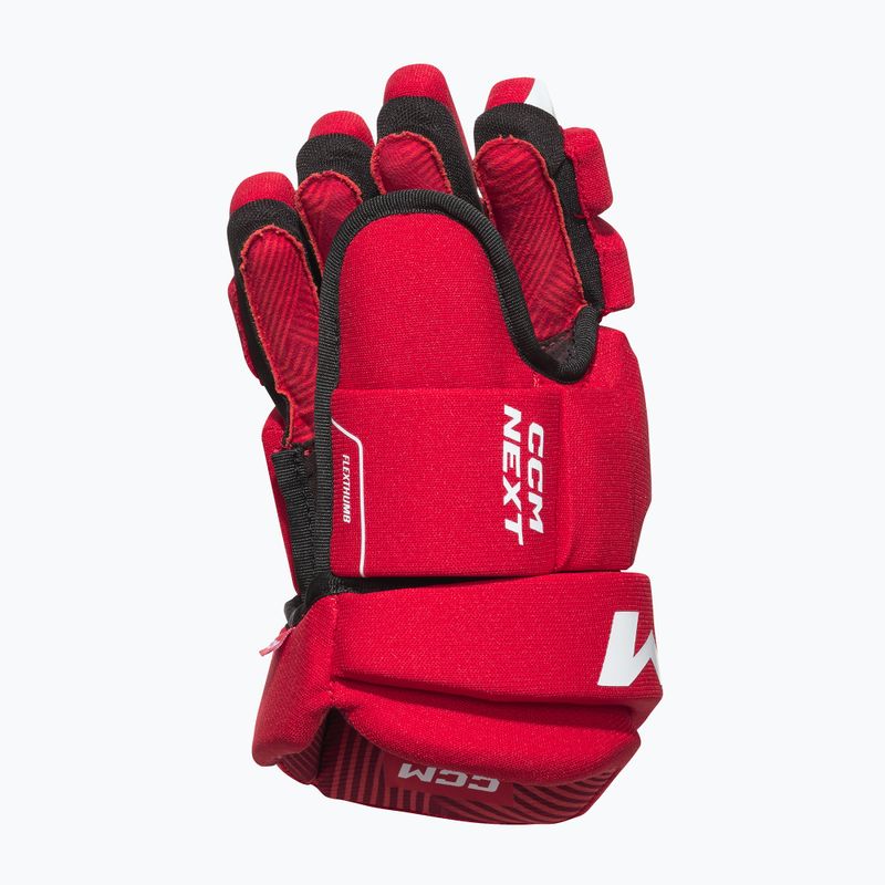 Mănuși de hochei pentru copii CCM Next YTH red/white 2