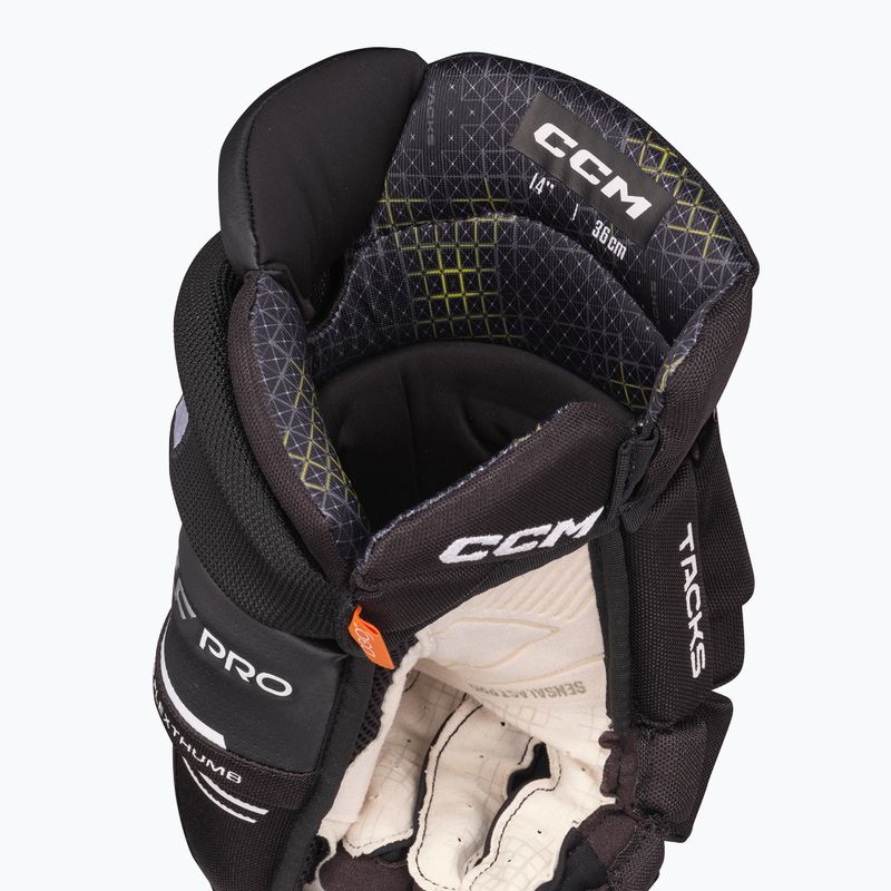 Mănuși de hochei CCM Tacks XF Pro SR black/white 4