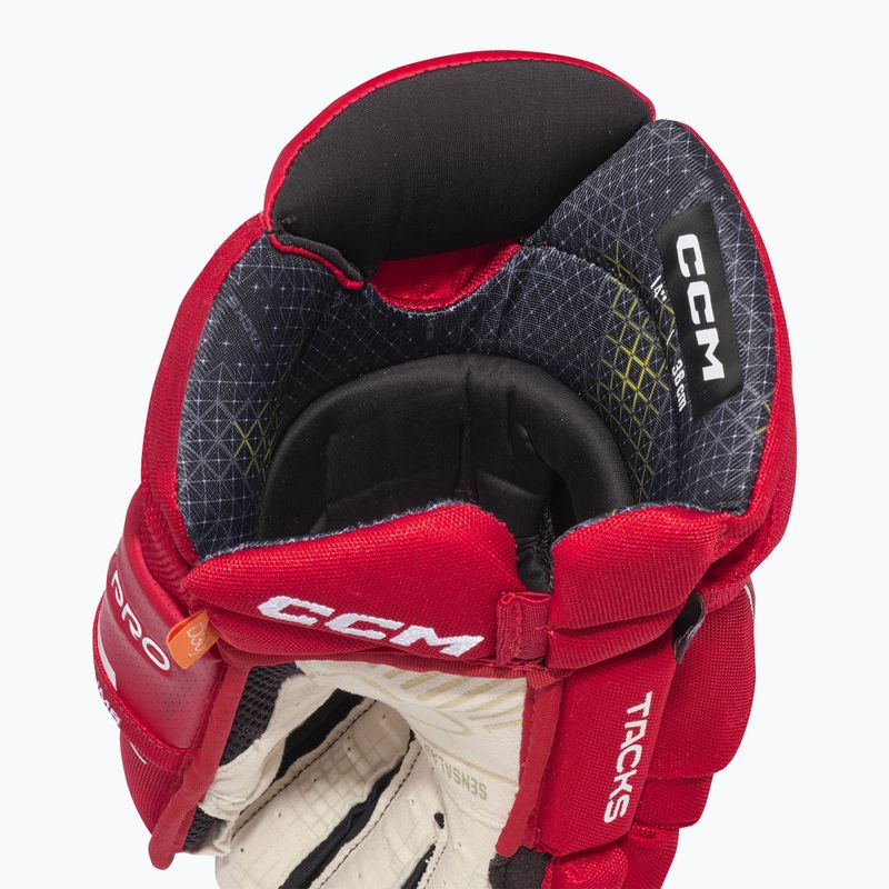 Mănuși de hochei CCM Tacks XF Pro SR red/white 4
