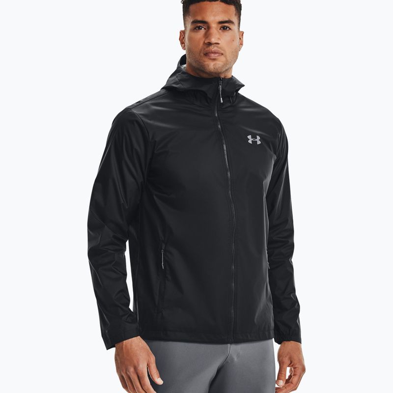 Geacă de antrenament pentru bărbați Under Armour Forefront Rain 001 neagră 1321439