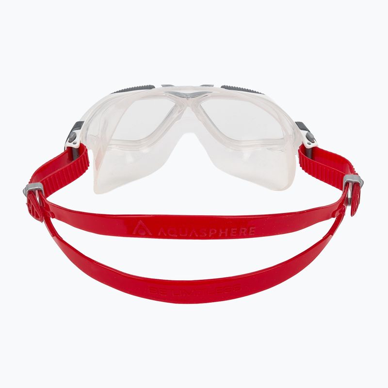 Mască de înot Aquasphere Vista white/red/clear 4