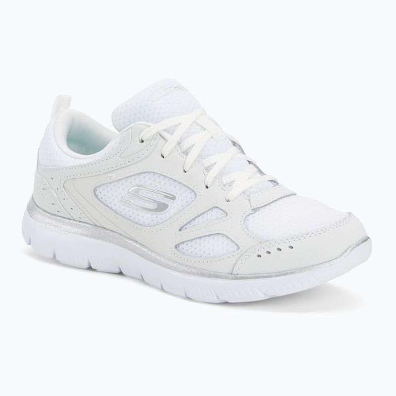 Pantofi de antrenament pentru femei SKECHERS Summits Suited alb/argintiu